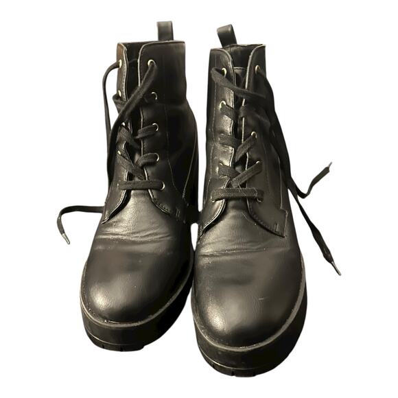 Forever 21 Laced Heel Combat Boots - Picture 3 of 3